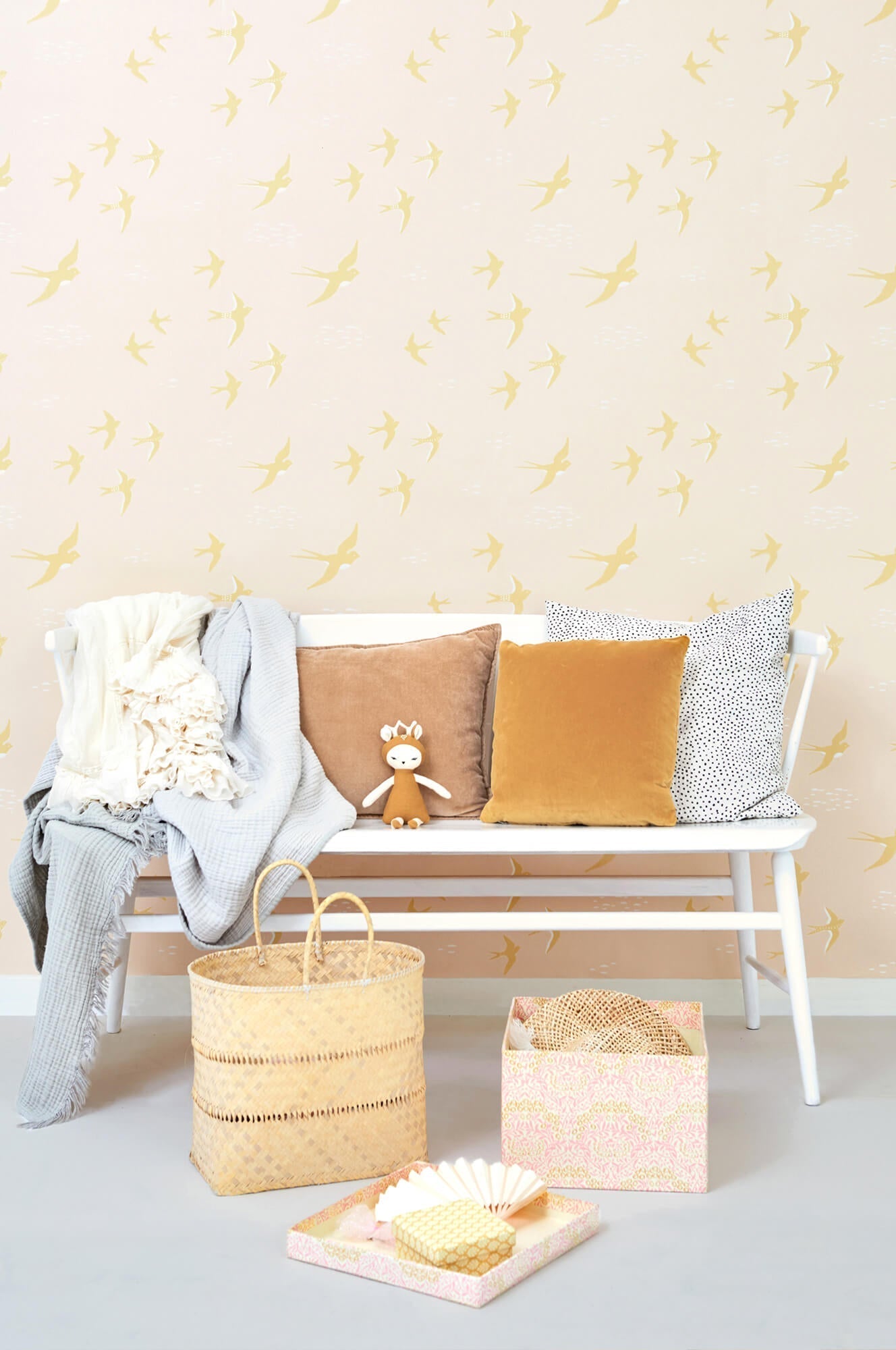 Follow The Wind Sunny Pink Wallpaper by Majvillan