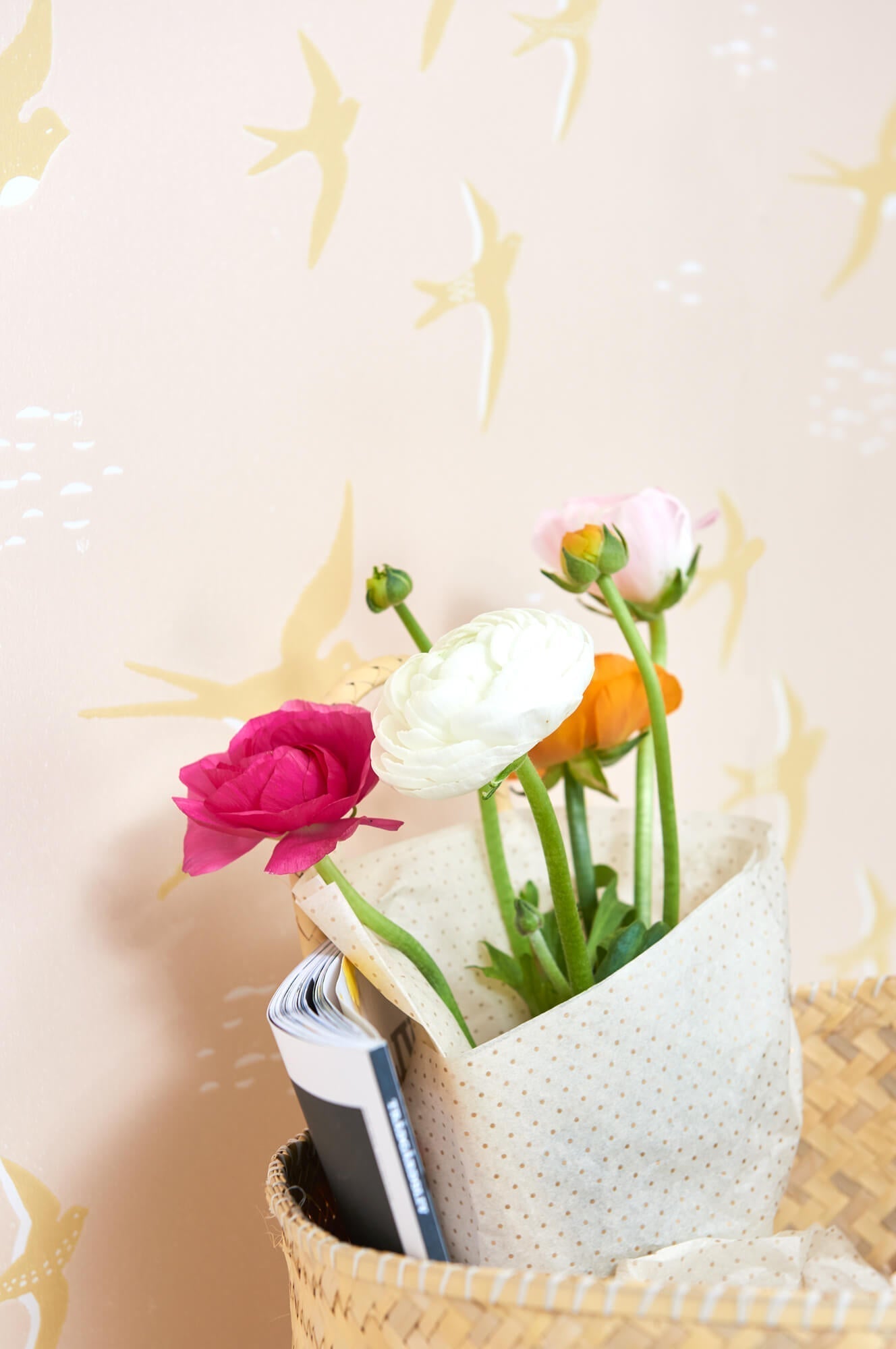 Follow The Wind Sunny Pink Wallpaper by Majvillan