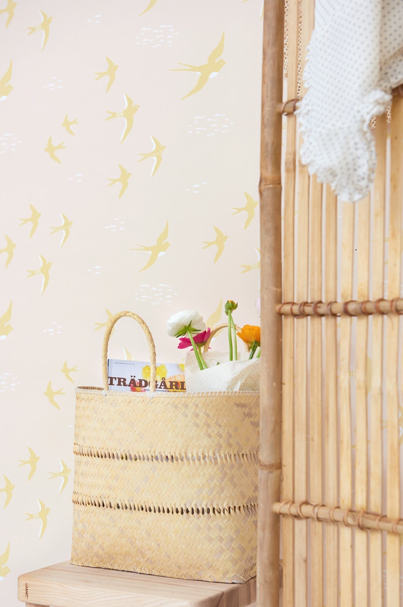 Follow The Wind Sunny Pink Wallpaper by Majvillan