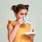 Follow The Wind Dusty Turquoise Wallpaper by Majvillan