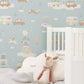 Above The Clouds Soft Blue Wallpaper by Majvillan