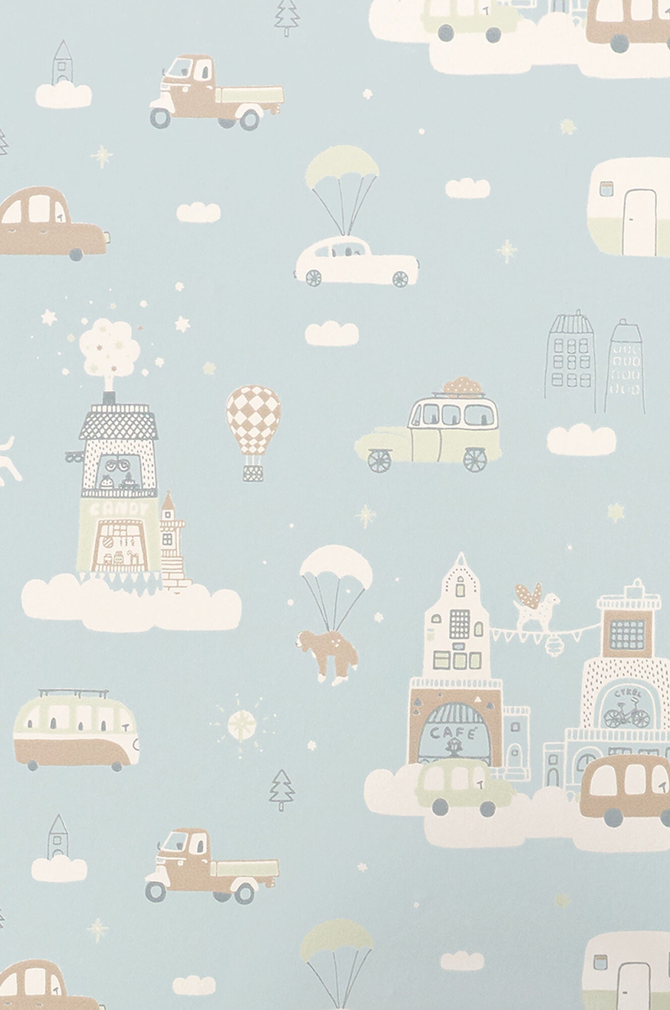 sample above the clouds soft blue wallpaper by majvillan 1