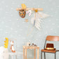 Dreamy Clouds Dusty Blue Wallpaper by Majvillan