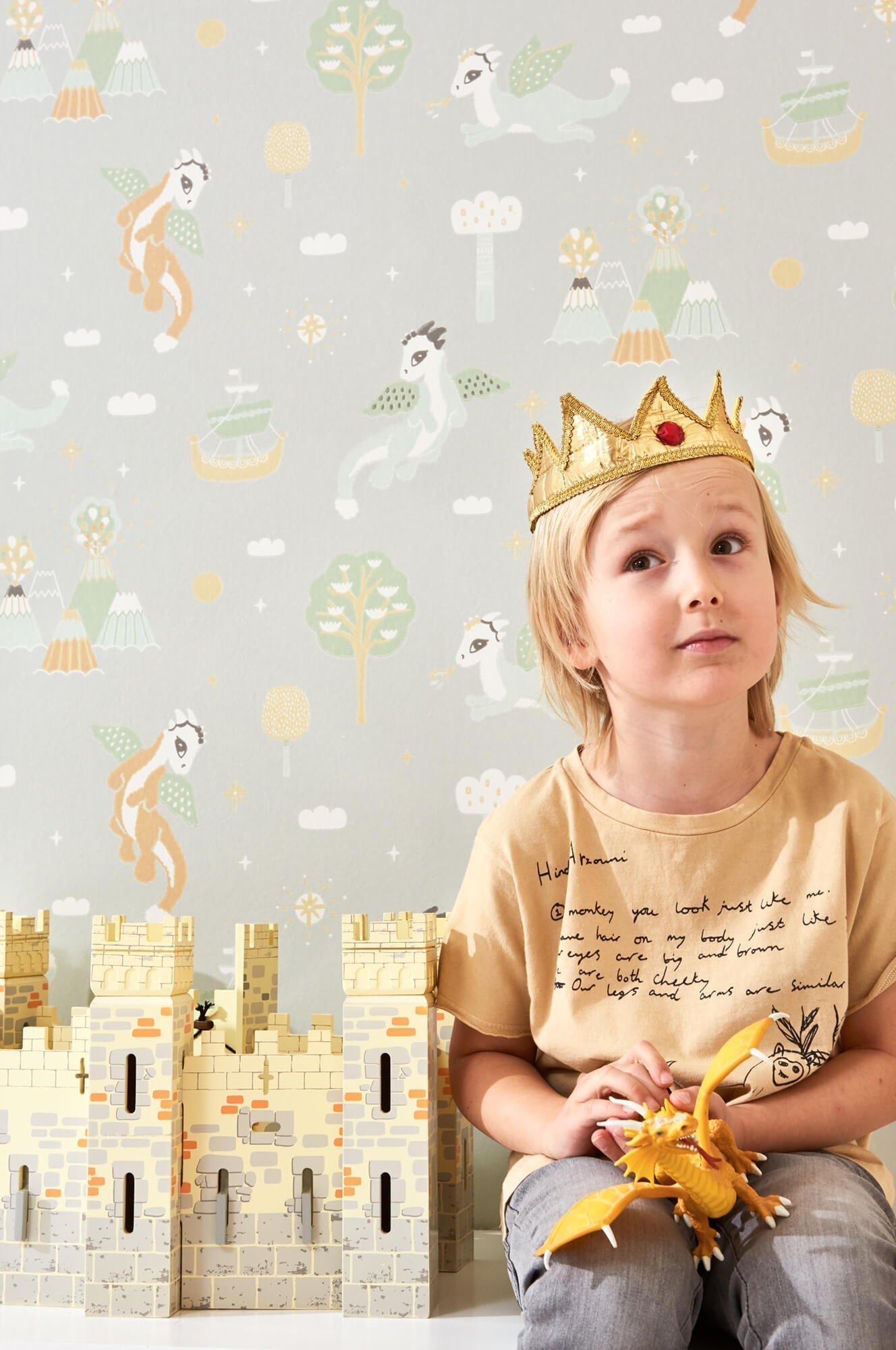 Magical Adventure Soft Grey Wallpaper by Majvillan