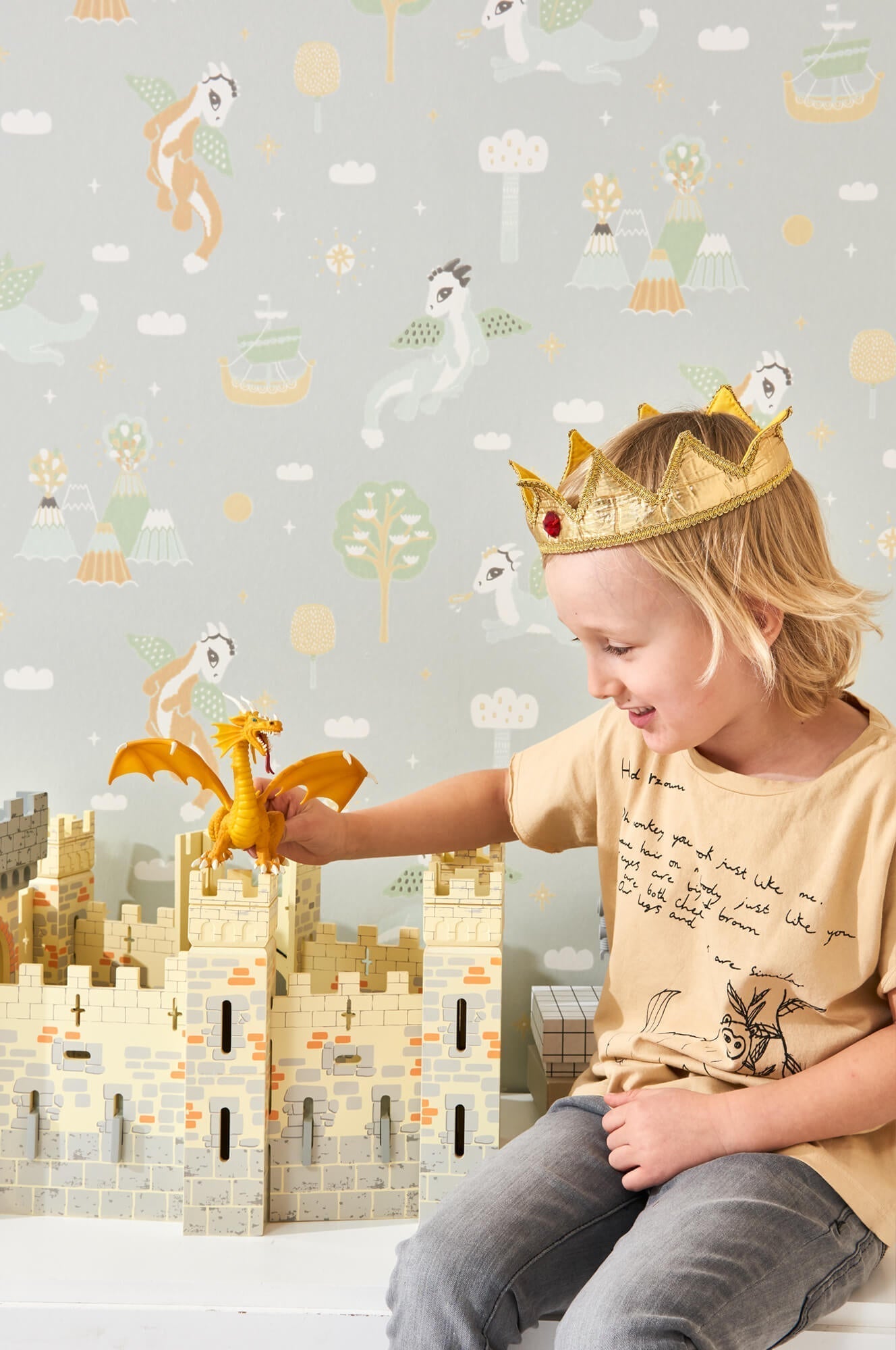 Magical Adventure Soft Grey Wallpaper by Majvillan