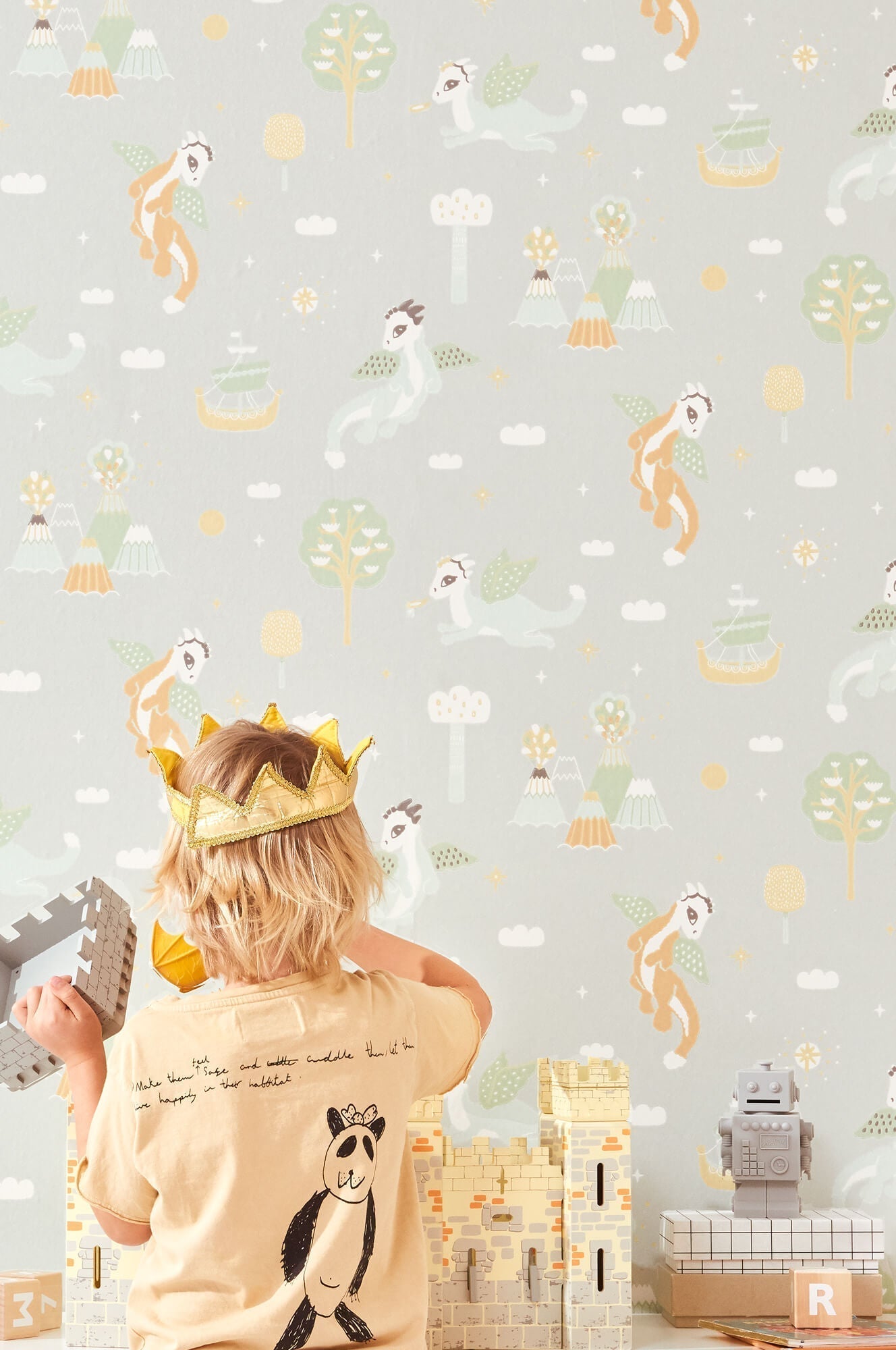 Magical Adventure Soft Grey Wallpaper by Majvillan