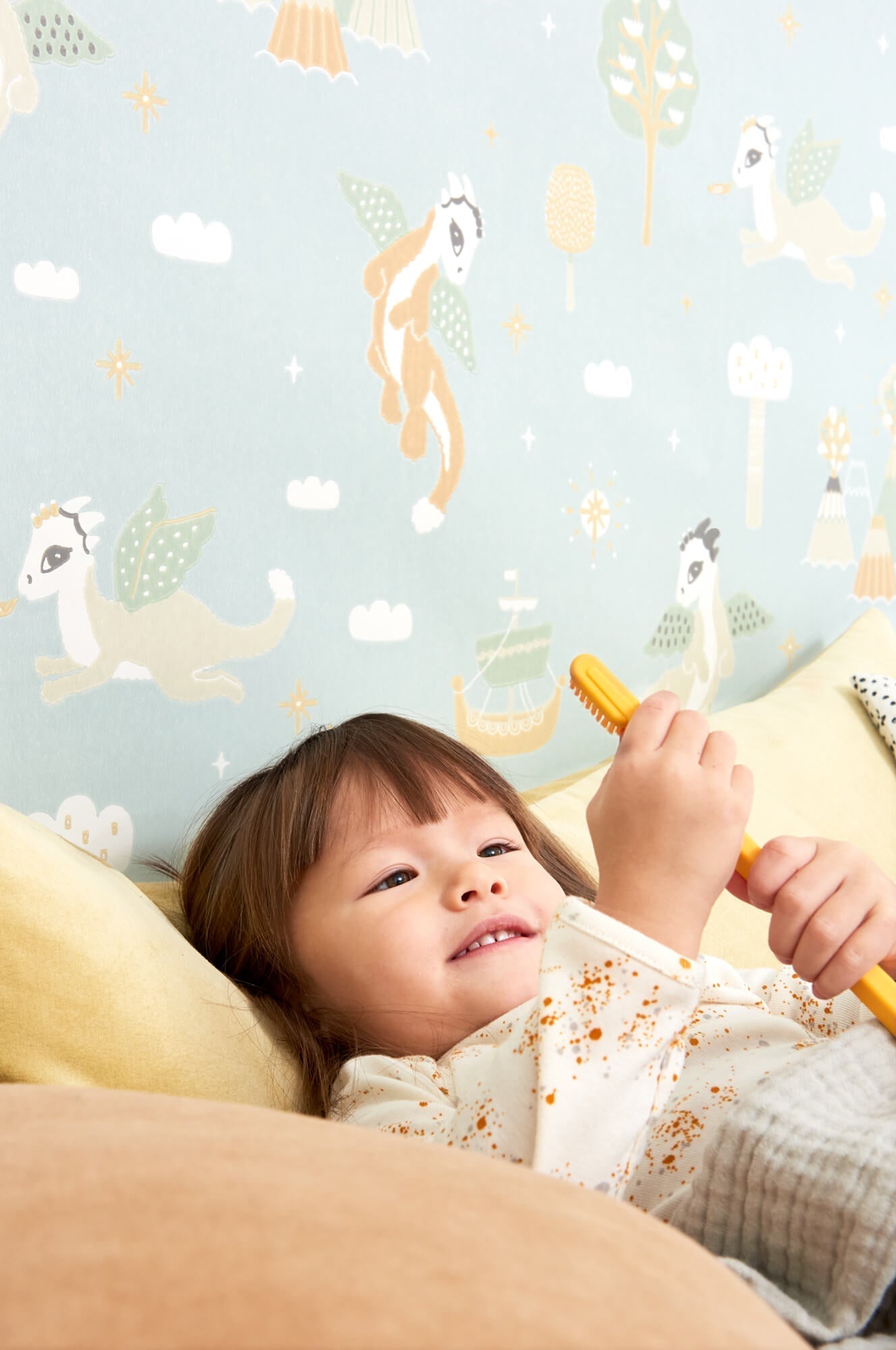Magical Adventure Dusty Blue Wallpaper by Majvillan