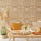 June Honey Beige Wallpaper by Majvillan