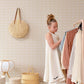 Drop Curtain Greige Wallpaper by Majvillan