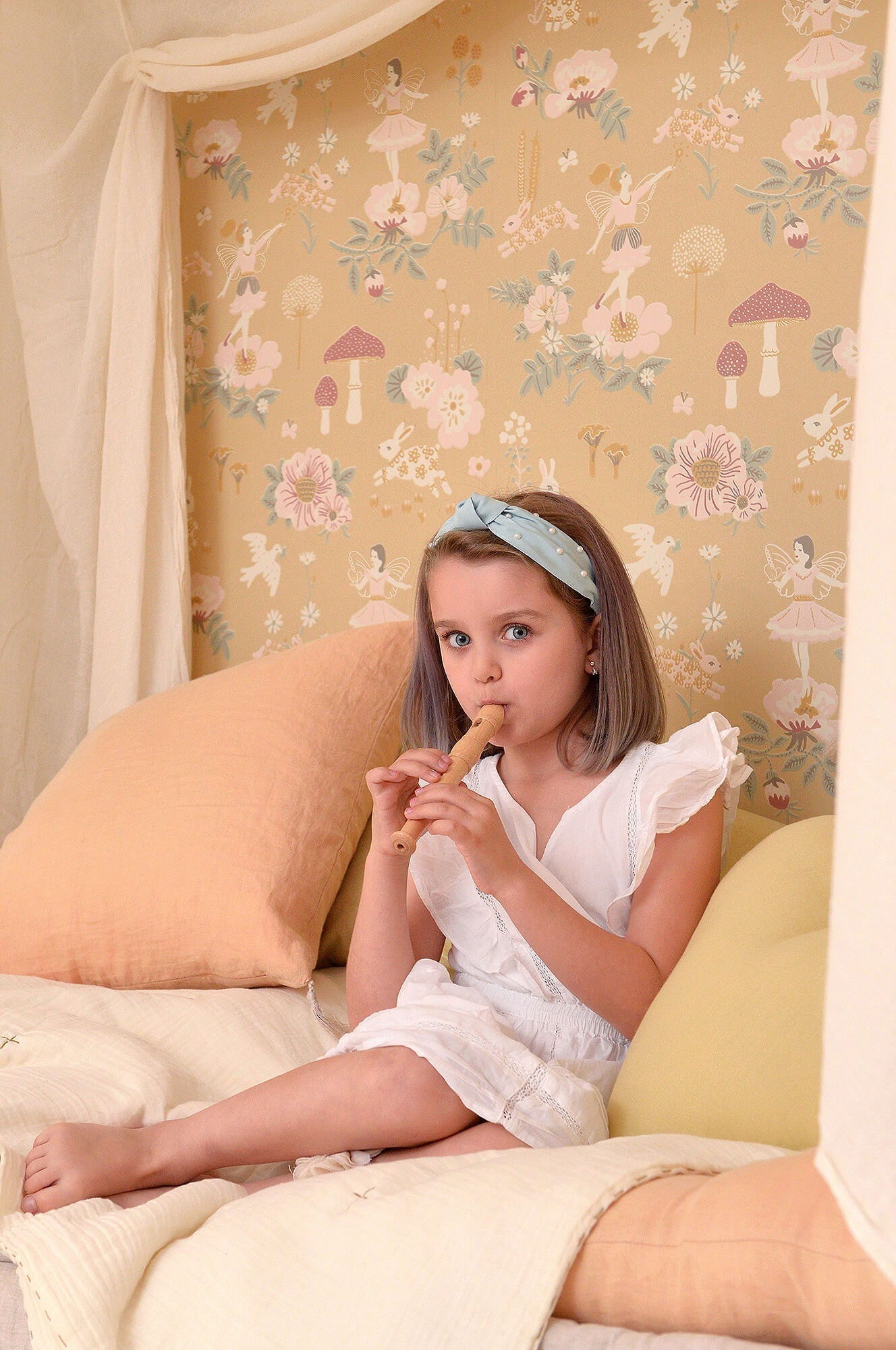 Old Garden Mellow Yellow Wallpaper by Majvillan