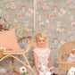 Old Garden Gentle Blue-Grey Wallpaper by Majvillan