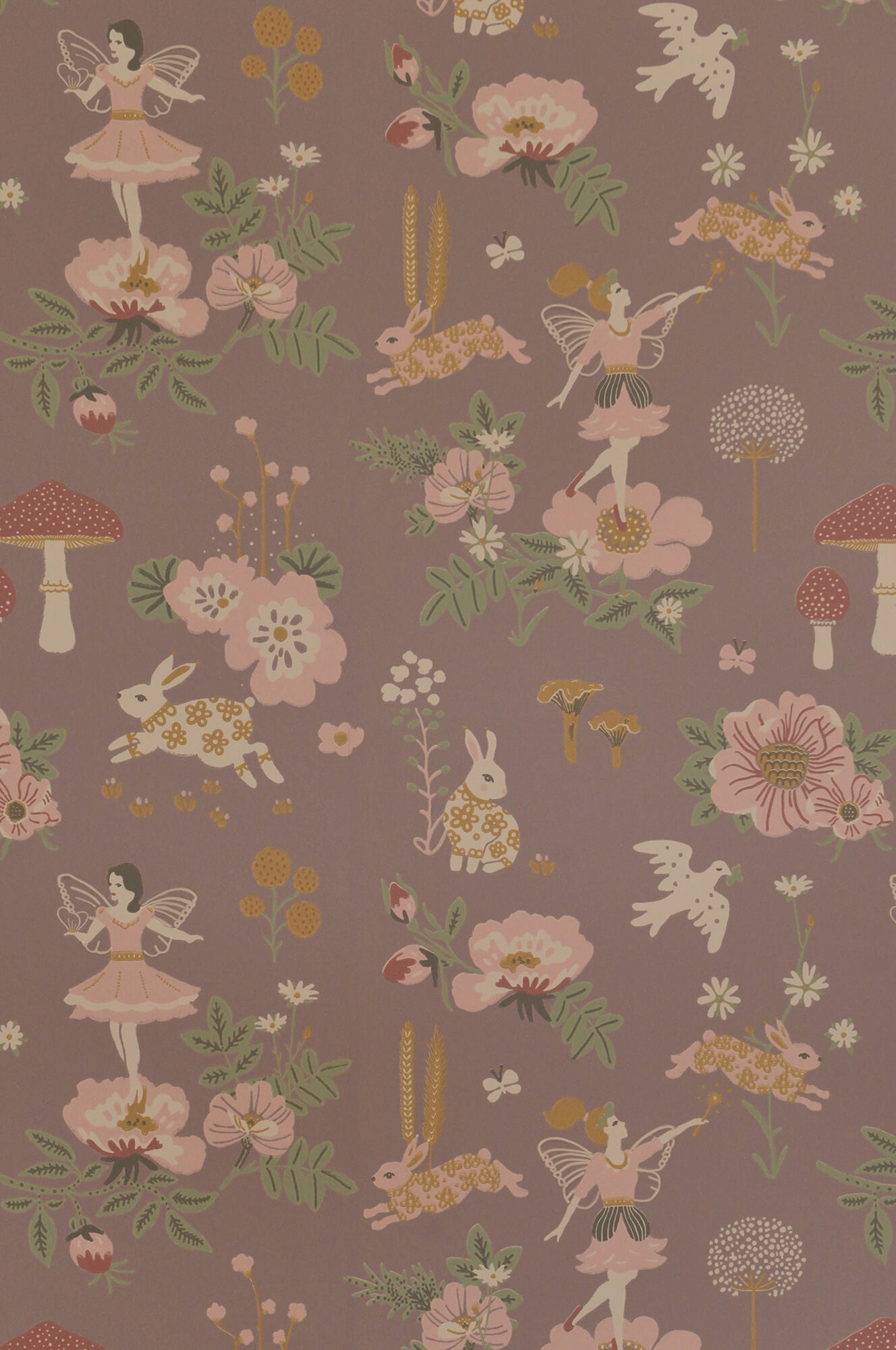 Old Garden Plum Wallpaper by Majvillan