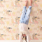 Lama Village Light Sunny Pink Wallpaper by Majvillan
