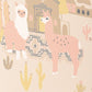 Lama Village Light Sunny Pink Wallpaper by Majvillan