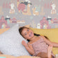 Lama Village Evening Lilac Wallpaper by Majvillan
