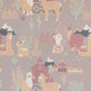 Lama Village Evening Lilac Wallpaper by Majvillan