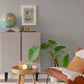 Herringbone Greige Blue Wallpaper by Majvillan