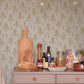 Oak Greige Blue Wallpaper by Majvillan