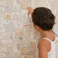 Dollhouse Wool White Wallpaper by Majvillan