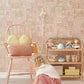 Dollhouse Sunny Pink Wallpaper by Majvillan