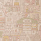 Dollhouse Sunny Pink Wallpaper by Majvillan