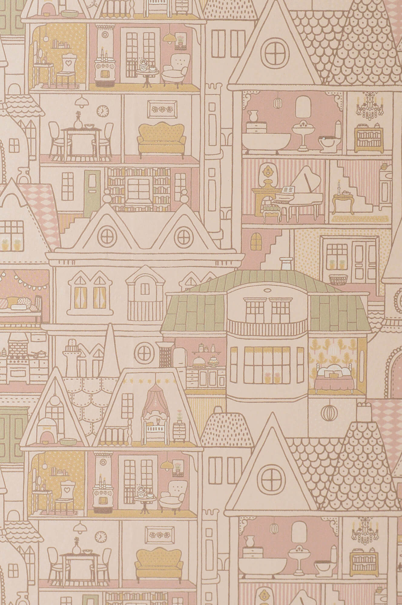 sample dollhouse sunny pink wallpaper by majvillan 1