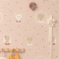 Hearts Dusty Warm Pink Wallpaper by Majvillan