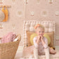 Hearts Dusty Warm Pink Wallpaper by Majvillan