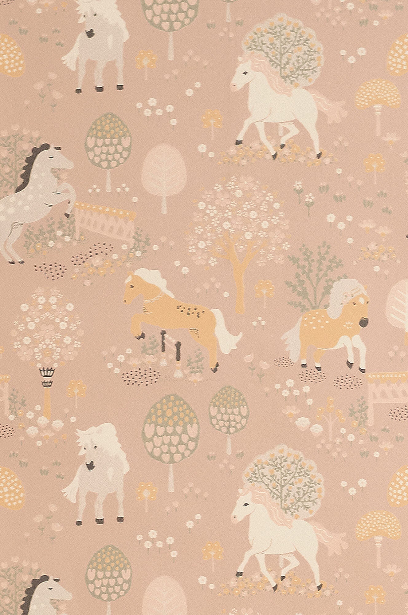Sample My Sweet Pony Wallpaper in Dreamy Pink
