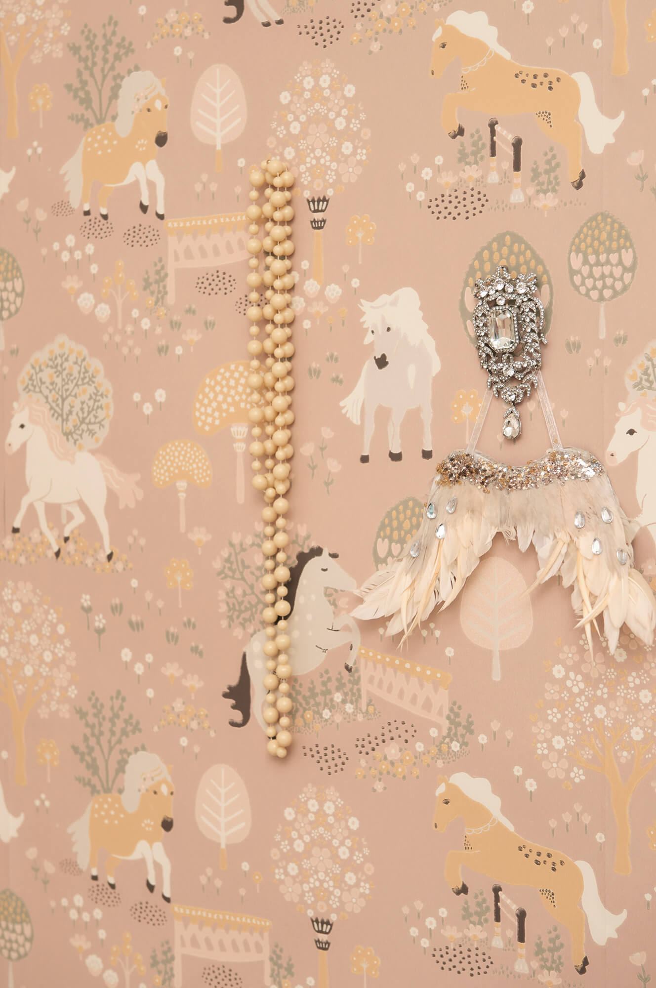 My Sweet Pony Wallpaper in Dreamy Pink