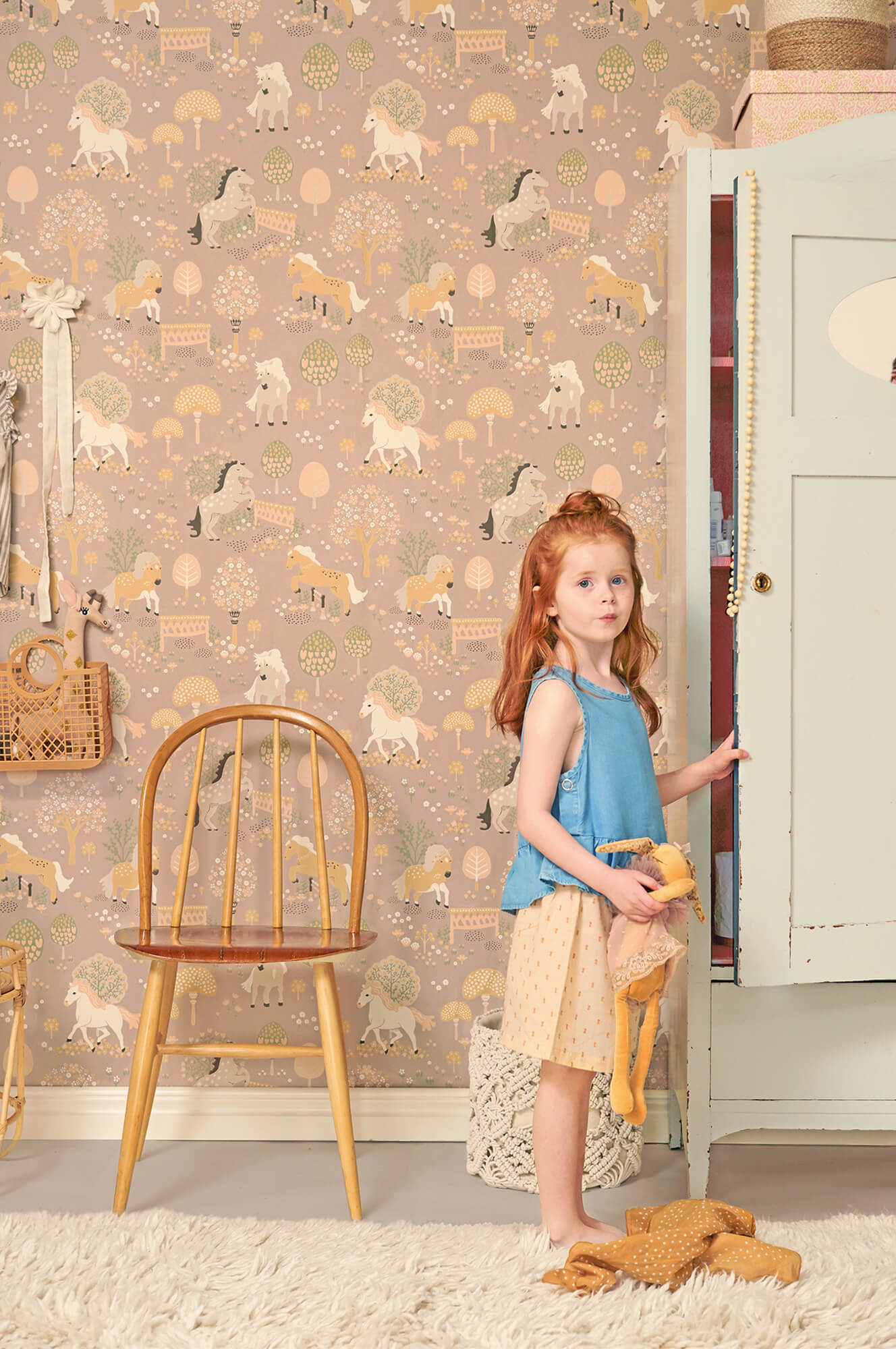My Sweet Pony Wallpaper in Soft Lilac