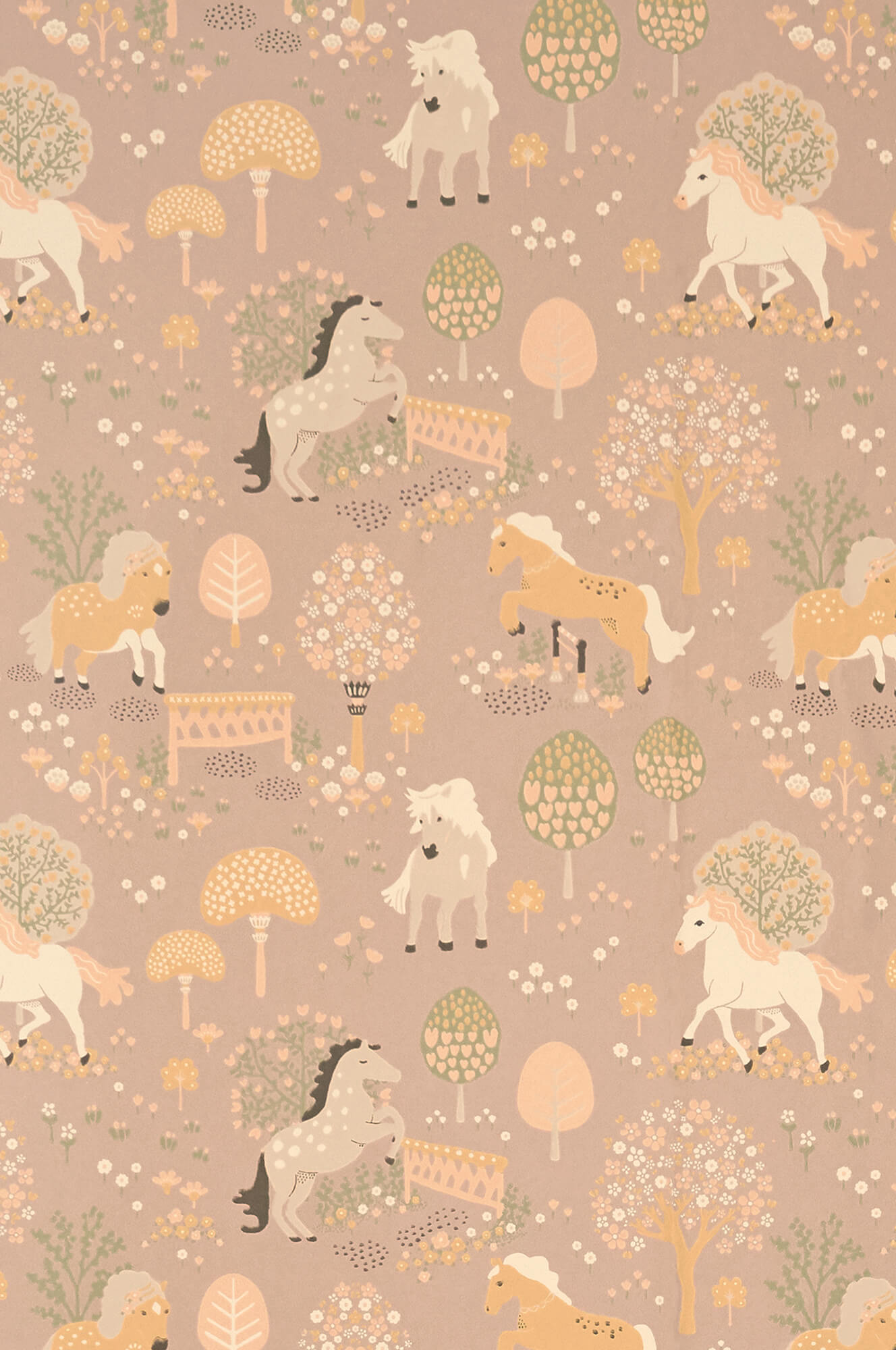 Sample My Sweet Pony Wallpaper in Soft Lilac