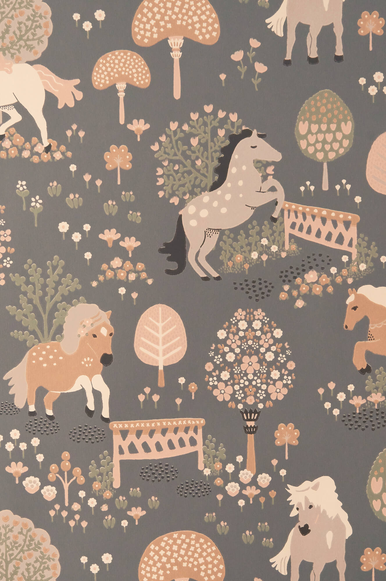 My Sweet Pony Wallpaper in Midnight Blue