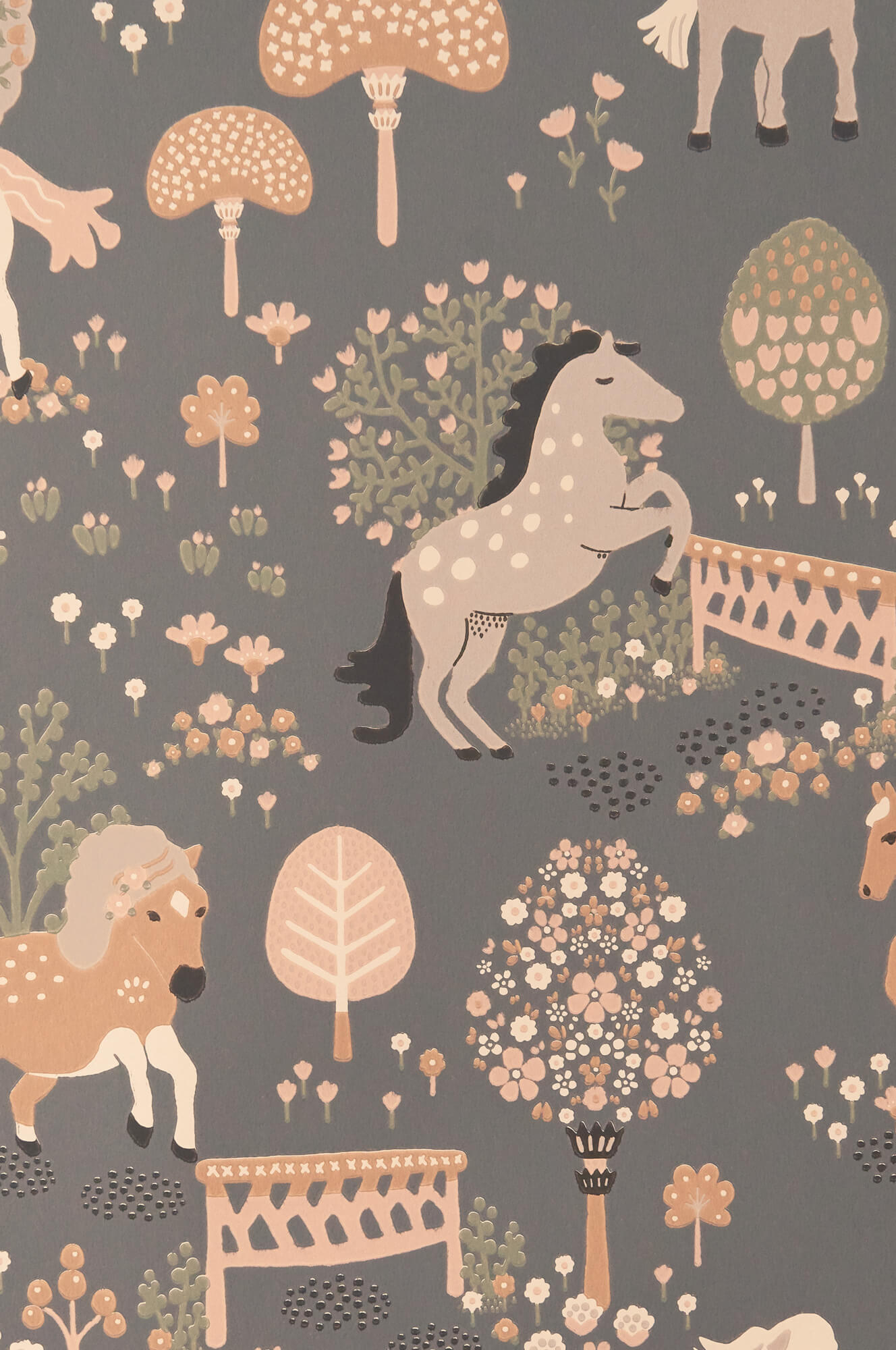 My Sweet Pony Wallpaper in Midnight Blue