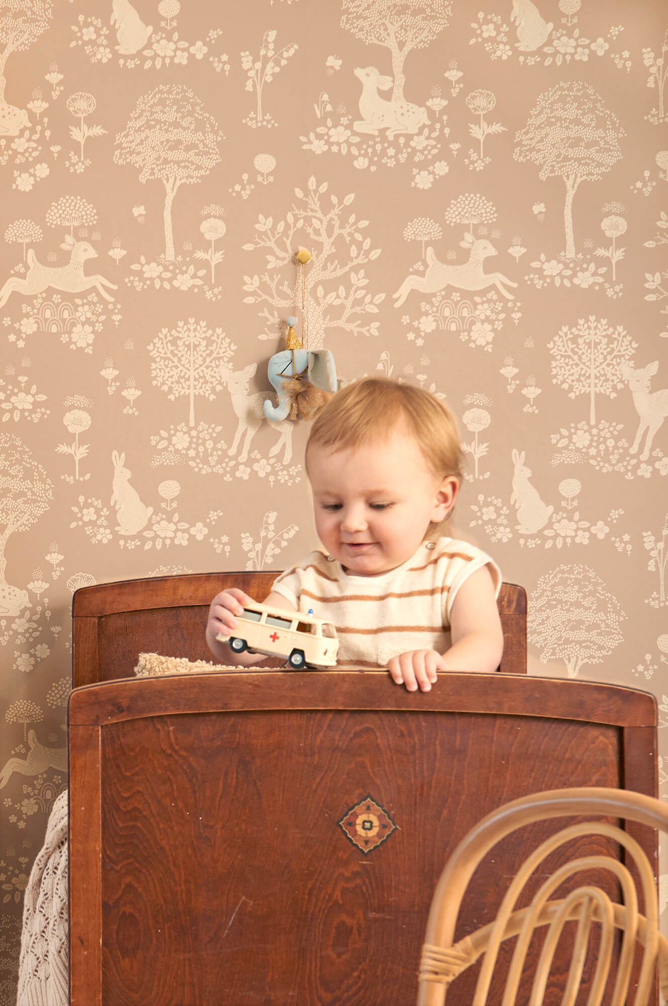 Summer Fields Wallpaper in Soft Brown