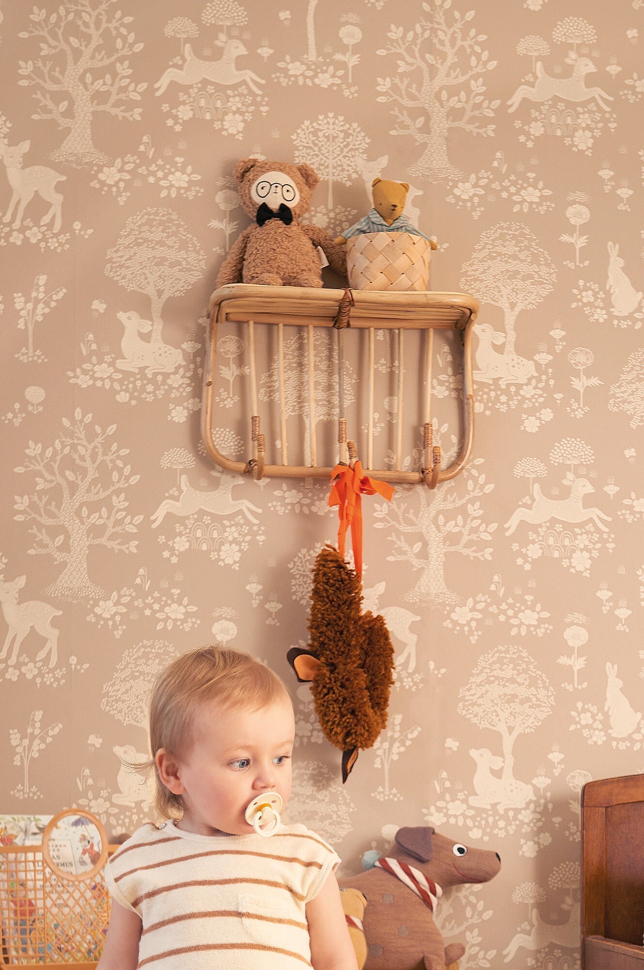 Summer Fields Wallpaper in Soft Brown