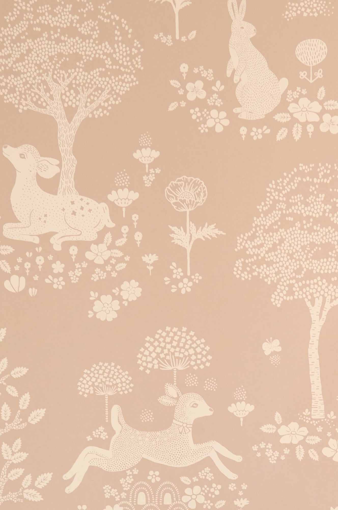 Summer Fields Wallpaper in Powder Pink
