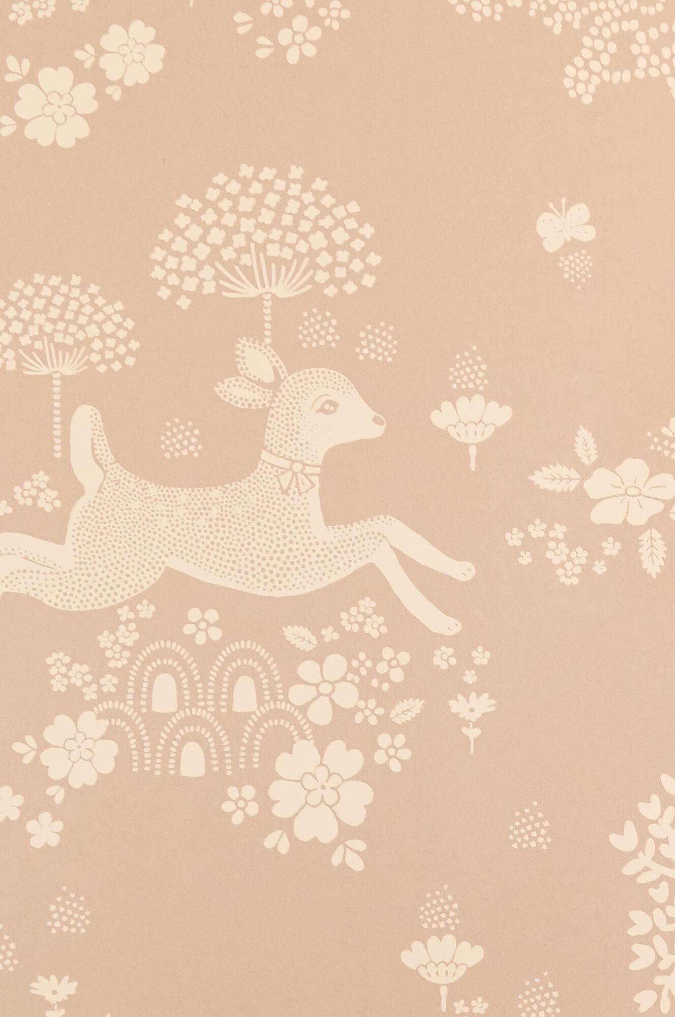 Summer Fields Wallpaper in Powder Pink