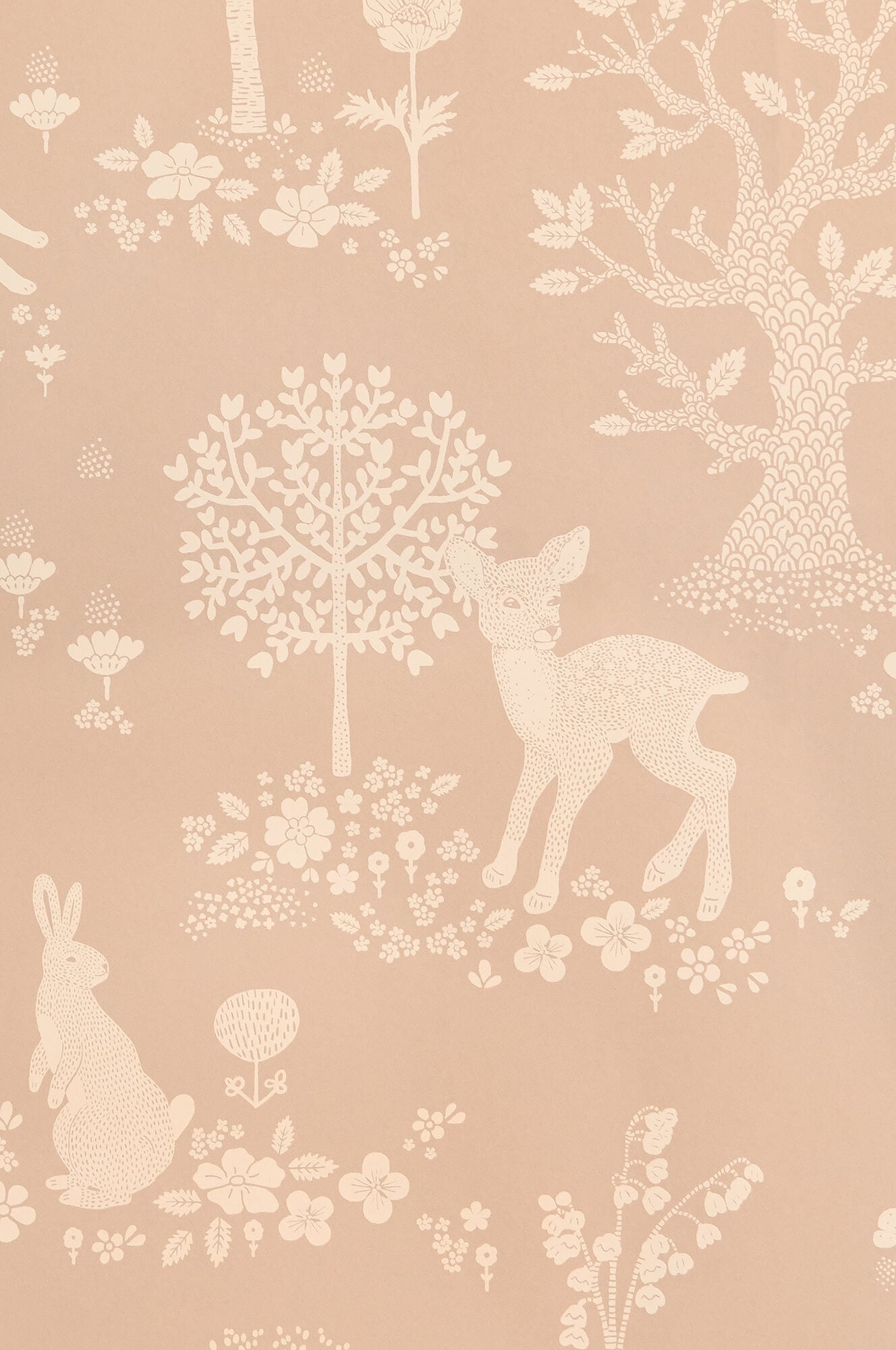 Summer Fields Wallpaper in Powder Pink