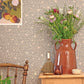 Flora Wallpaper in Dusty Blue