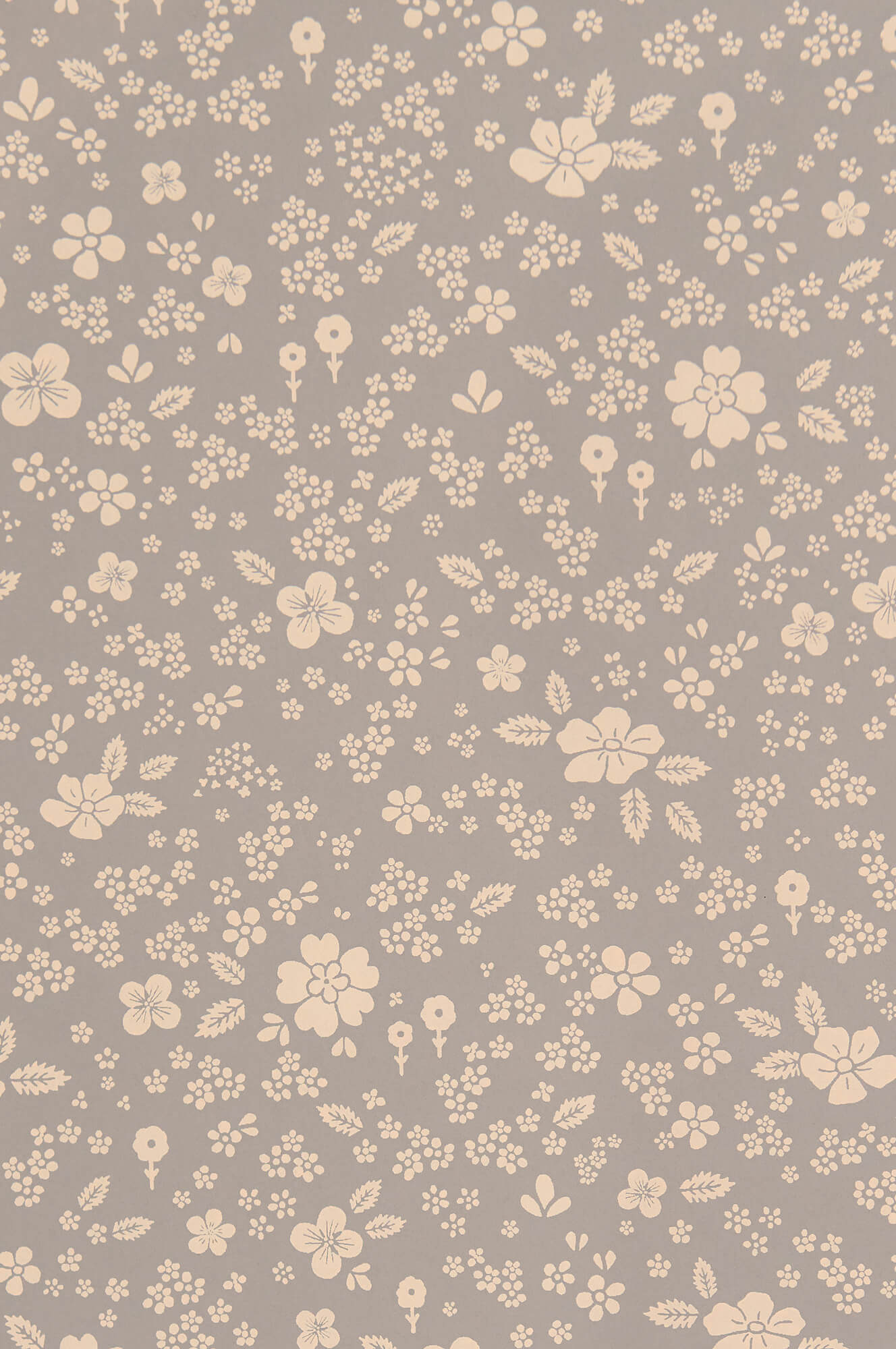 Flora Wallpaper in Dusty Blue