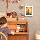 Flora Wallpaper in Dusty Blue