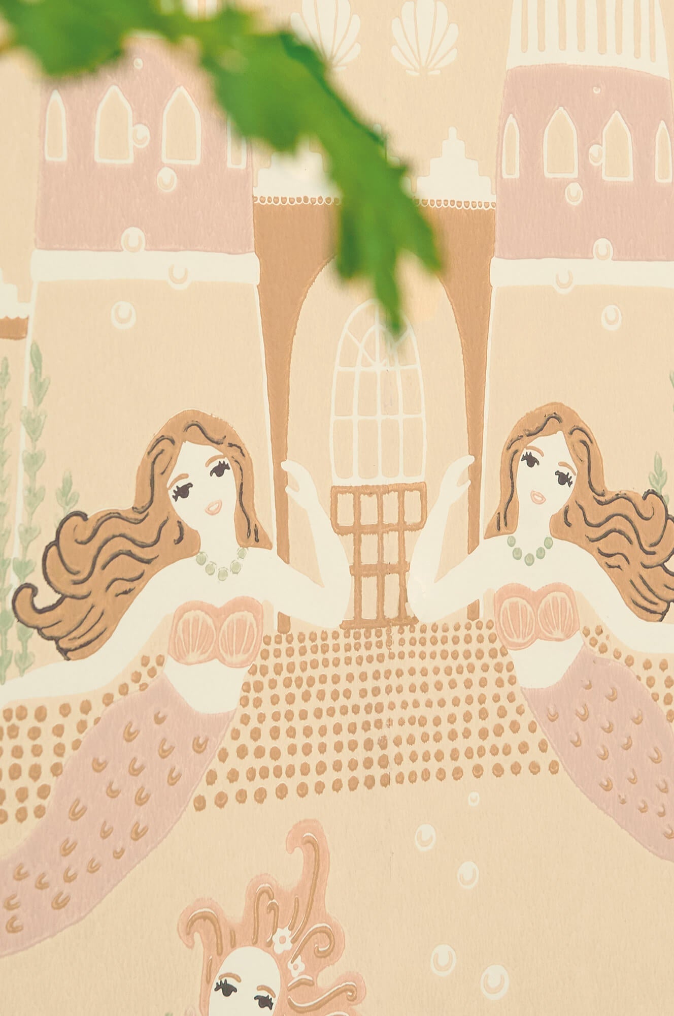 Mermaid Reef Wallpaper in Sandy Beige