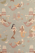 Sample Mermaid Reef Wallpaper in Ocean Blue