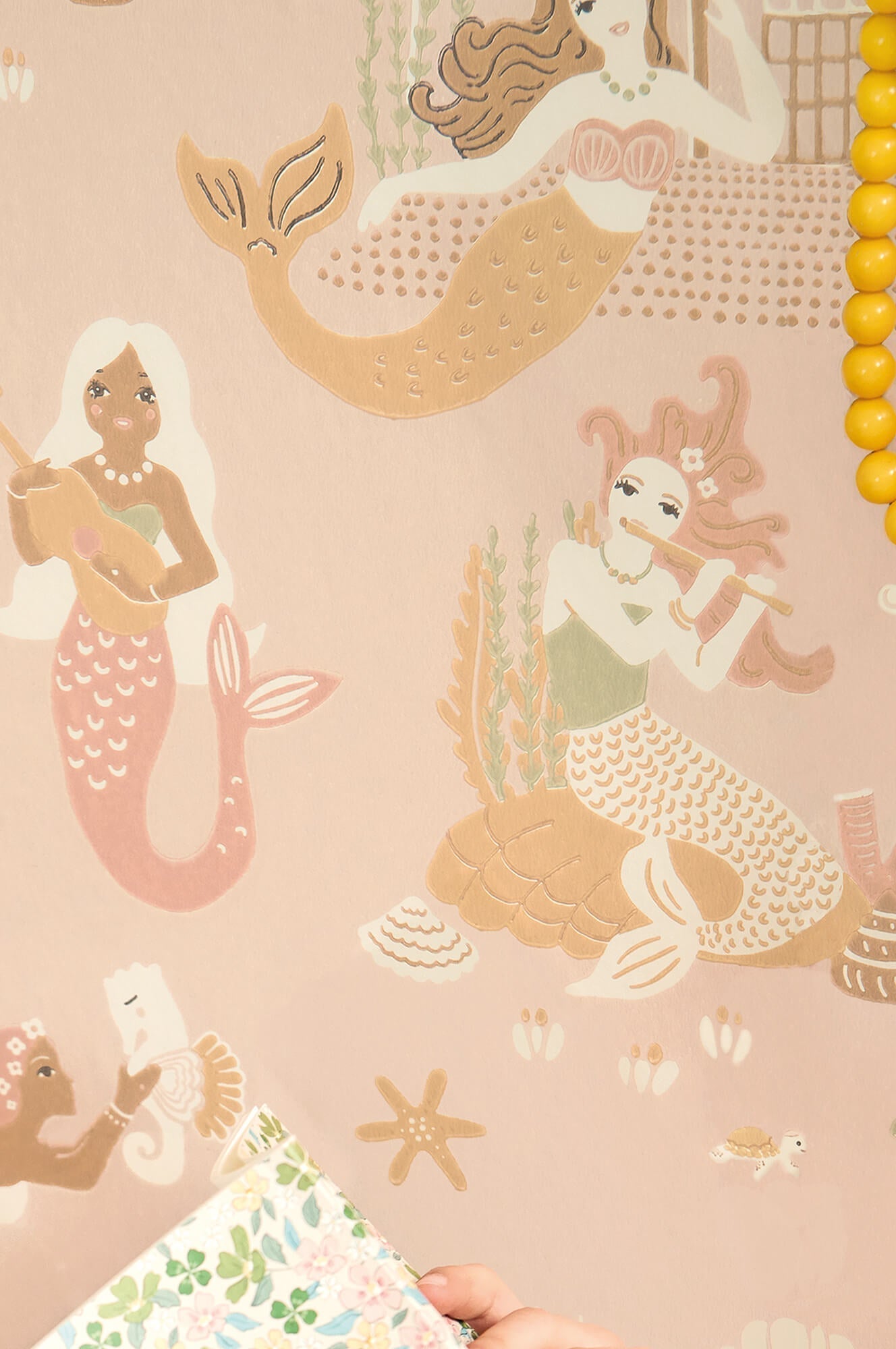 Mermaid Reef Wallpaper in Sweet Pink
