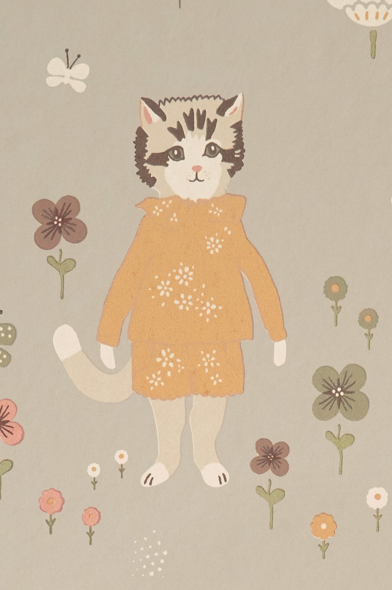 Catwalk Wallpaper in Dusty Blue