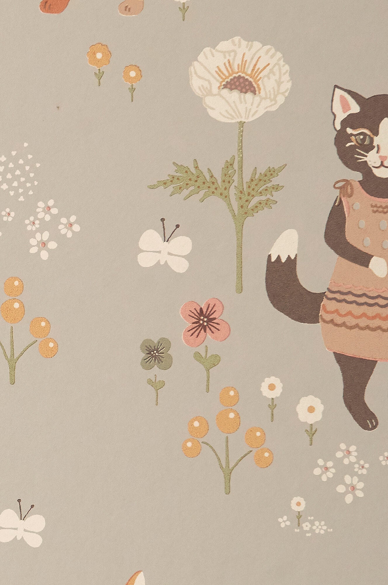 Catwalk Wallpaper in Dusty Blue
