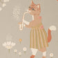 Catwalk Wallpaper in Dusty Blue