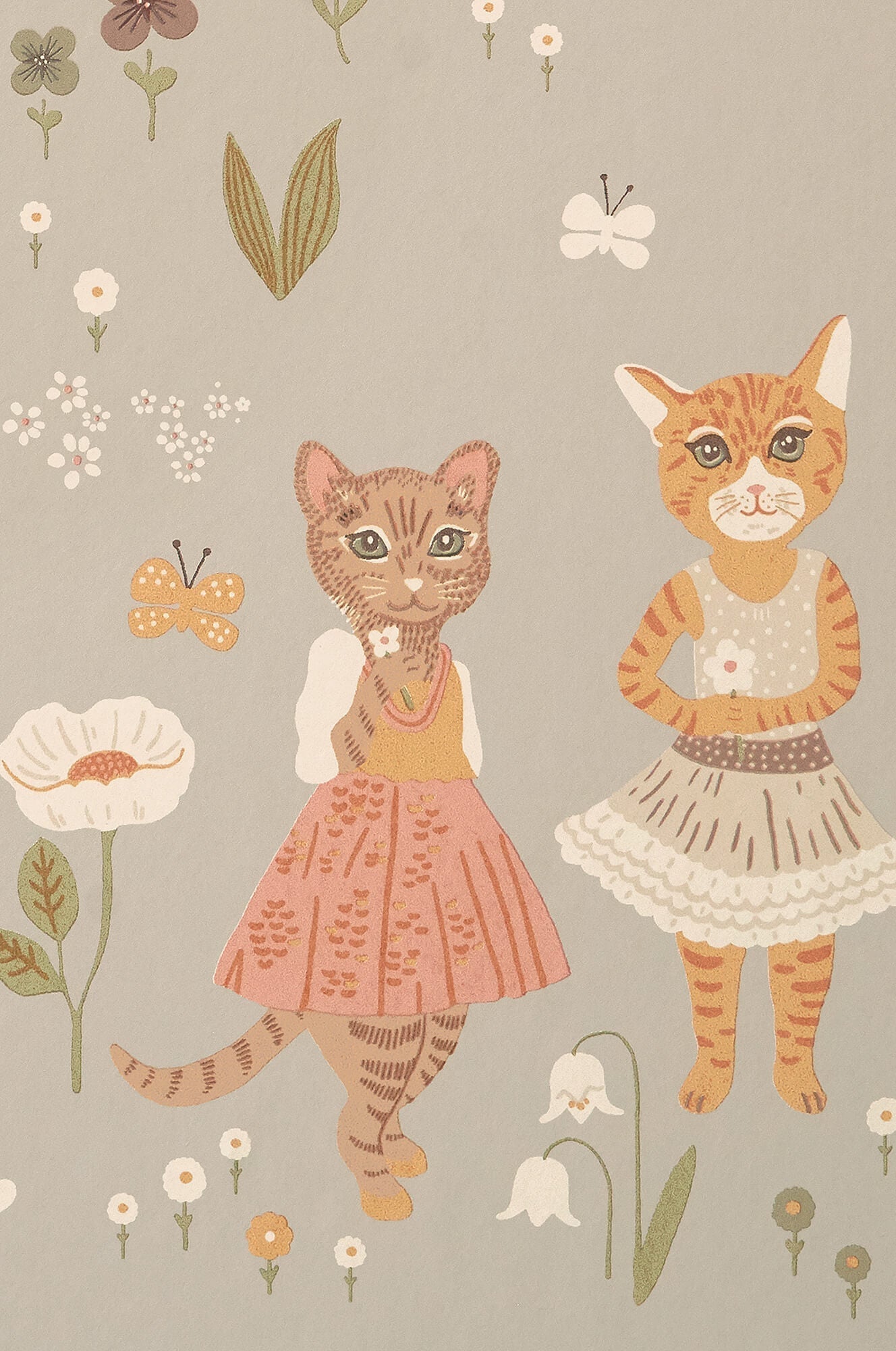 Catwalk Wallpaper in Dusty Blue