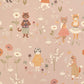 Catwalk Wallpaper in Dusty Lilac